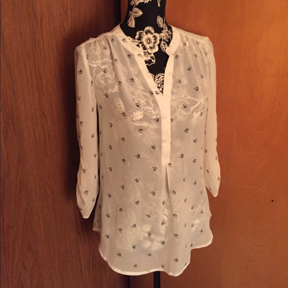 Sheer, Bird Print, Maurice’s, Women’s XS